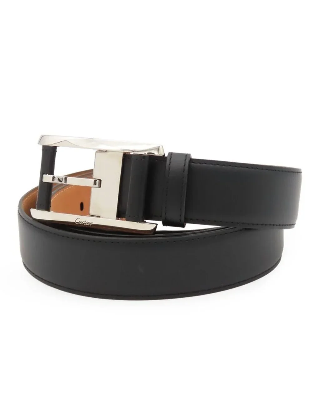 Cartier Tank Black Leather Belt